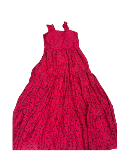 Crimson Bloom Long Frock – Grace in Every Fold