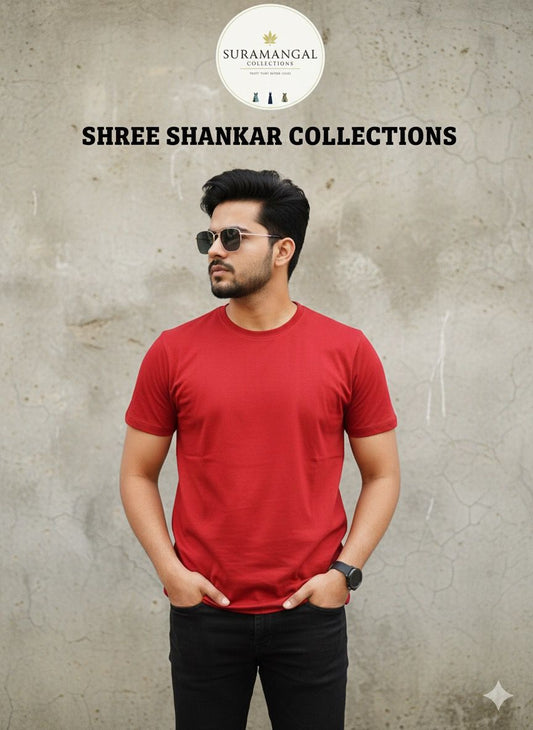 Red Cotton Round Nek T-Shirt – 180 GSM | S-XXL