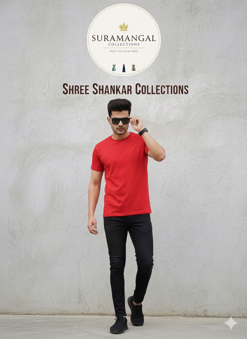 Red Cotton Round Nek T-Shirt – 180 GSM | S-XXL