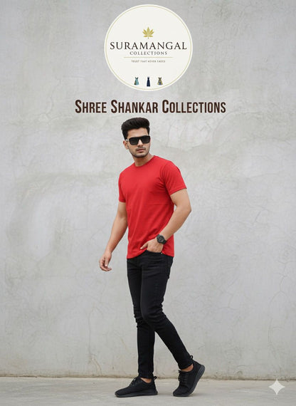 Red Cotton Round Nek T-Shirt – 180 GSM | S-XXL