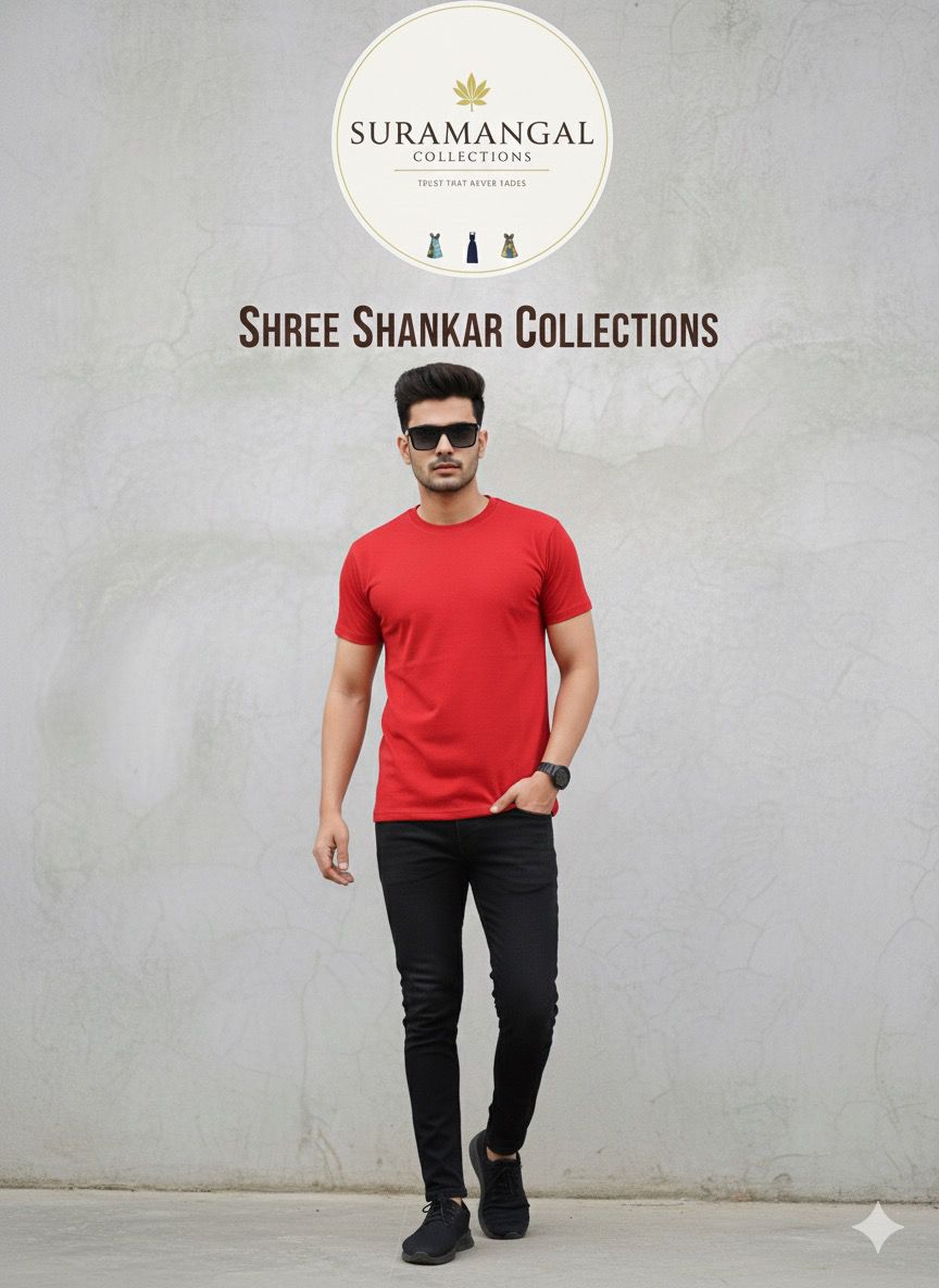 Red Cotton Round Nek T-Shirt – 180 GSM | S-XXL