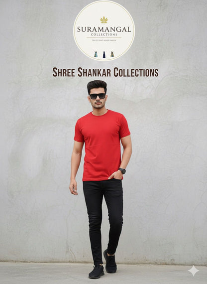 Red Cotton Round Nek T-Shirt – 180 GSM | S-XXL