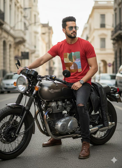 Red Cotton Round Neck T shirt  – 180 GSM| S to XXL Available