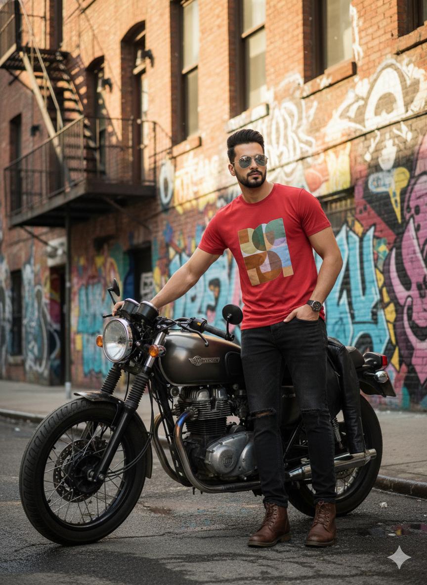 Red Cotton Round Neck T shirt  – 180 GSM| S to XXL Available