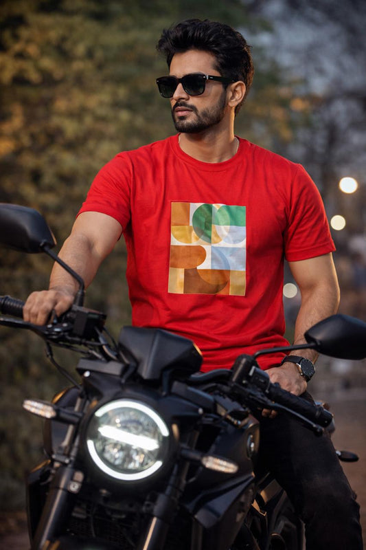 Red Cotton Round Neck T shirt  – 180 GSM| S to XXL Available