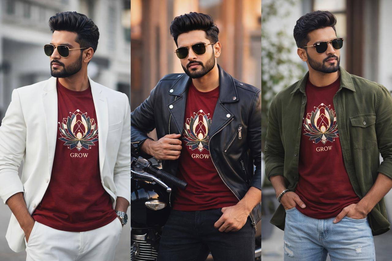 Maroon Cotton Round Neck T-shirt  – 180 GSM| S to XXL Available (Copy)