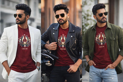 Maroon Cotton Round Neck T-shirt  – 180 GSM| S to XXL Available (Copy)