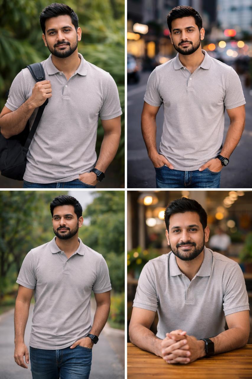 Grey Cotton polo Half sleeve Tshirts – 240 GSM| S to XXL Available