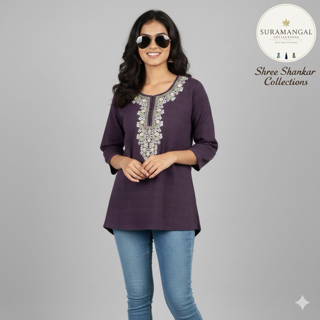 Multi Colour Jeans Top - L Size Available