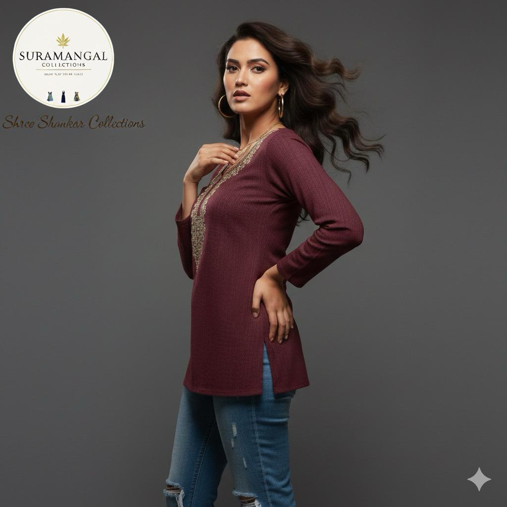 Multi Colour Jeans Top - L Size Available