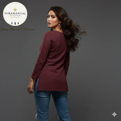 Multi Colour Jeans Top - L Size Available