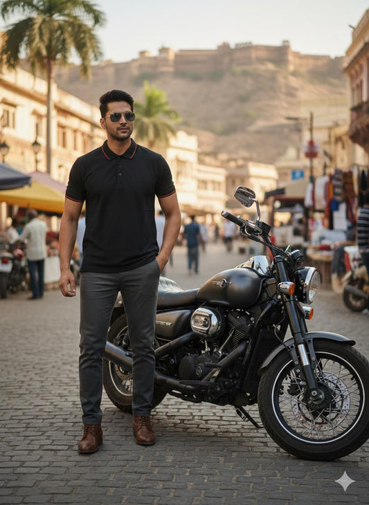 Premium 240 GSM Cotton T-Shirts – Black, Grey & Bottle Green | S to XXL Available