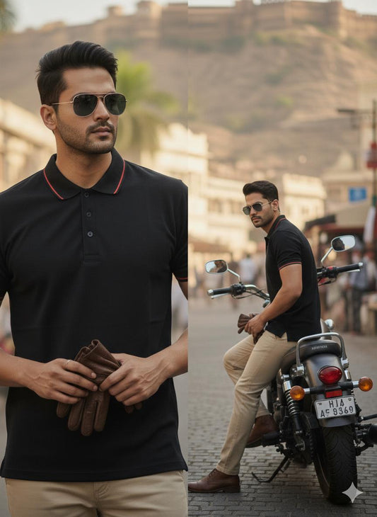 Premium 240 GSM Cotton T-Shirts – Black, Grey & Bottle Green | S to XXL Available