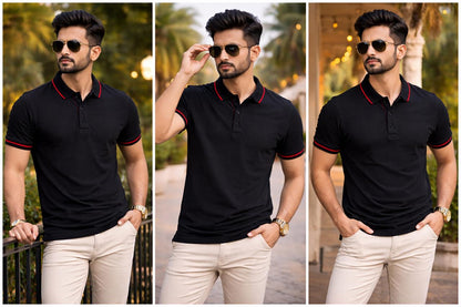 Premium 240 GSM Cotton T-Shirts – Black, Grey & Bottle Green | S to XXL Available