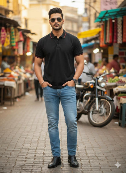 Premium 240 GSM Cotton T-Shirts – Black, Grey & Bottle Green | S to XXL Available
