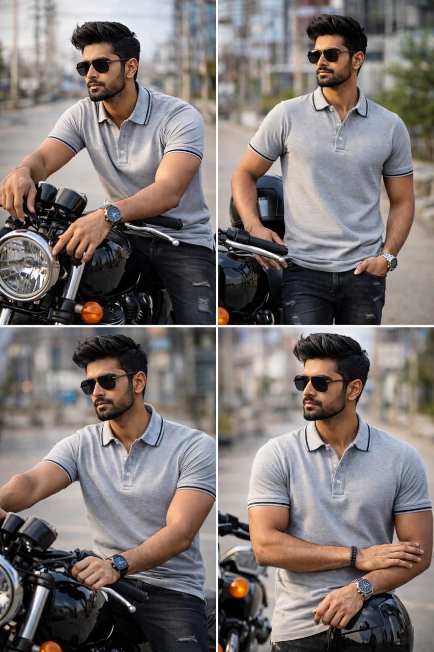 Premium 240 GSM Cotton T-Shirts – Black, Grey & Bottle Green | S to XXL Available