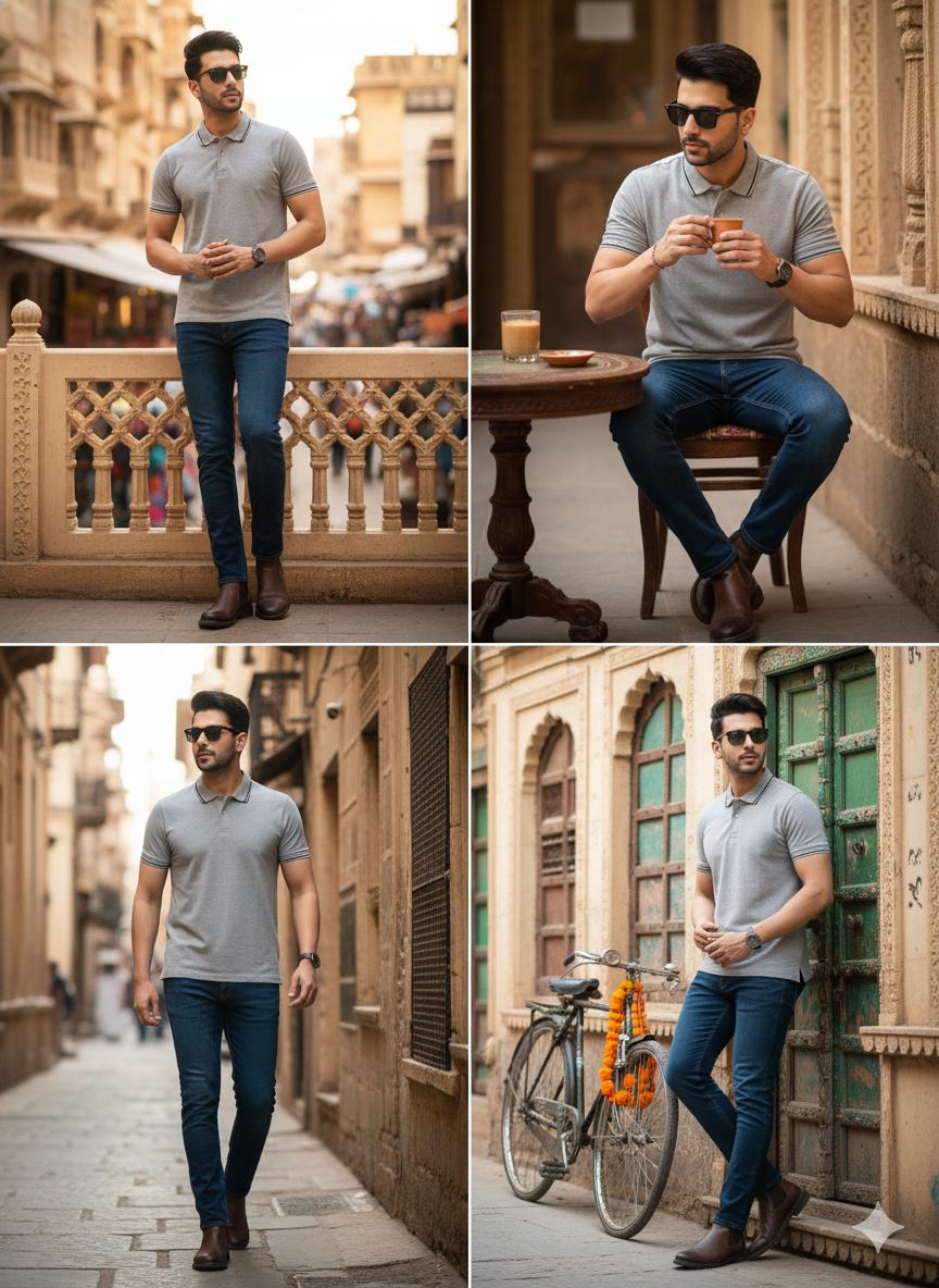 Premium 240 GSM Cotton T-Shirts – Black, Grey & Bottle Green | S to XXL Available