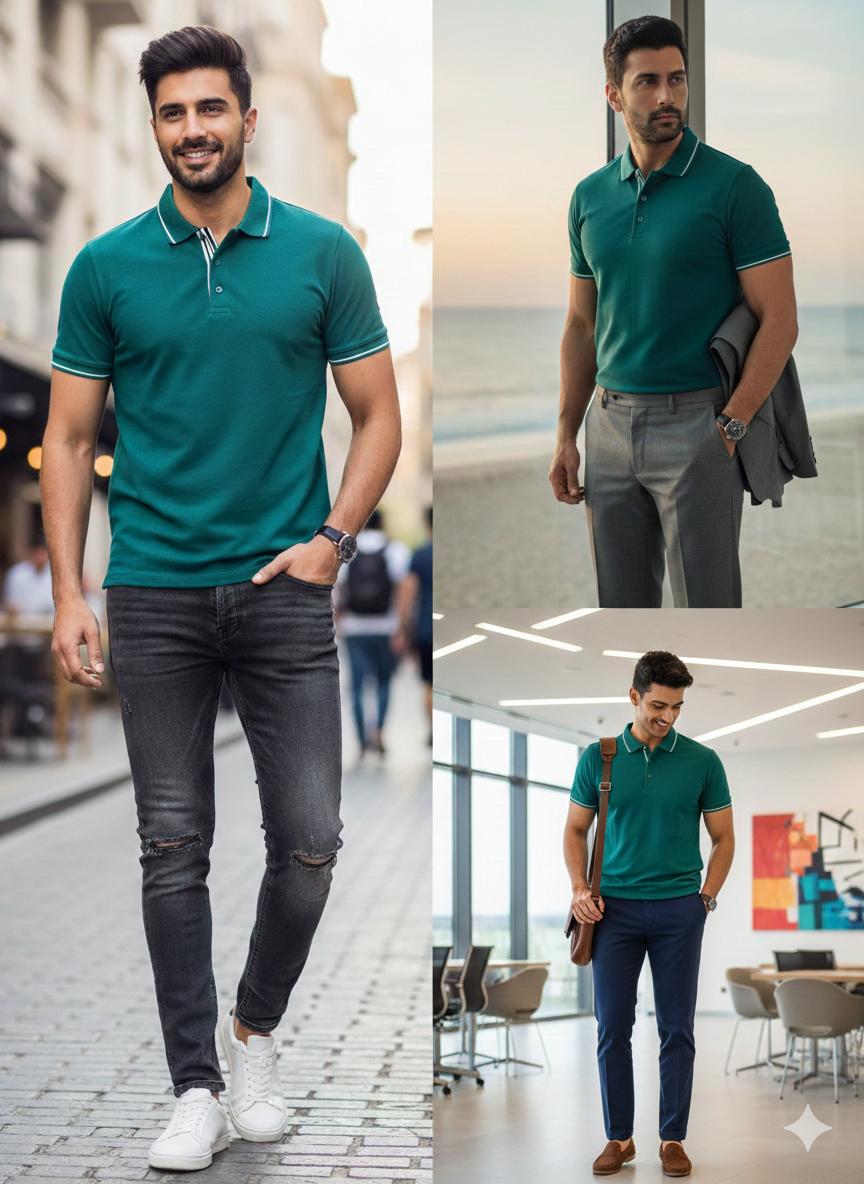Premium 240 GSM Cotton T-Shirts – Black, Grey & Bottle Green | S to XXL Available