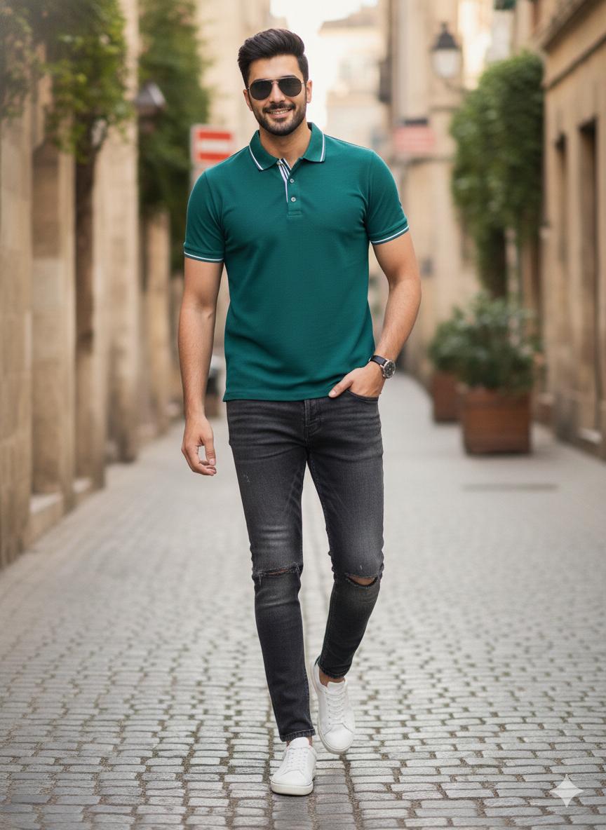 Premium 240 GSM Cotton T-Shirts – Black, Grey & Bottle Green | S to XXL Available
