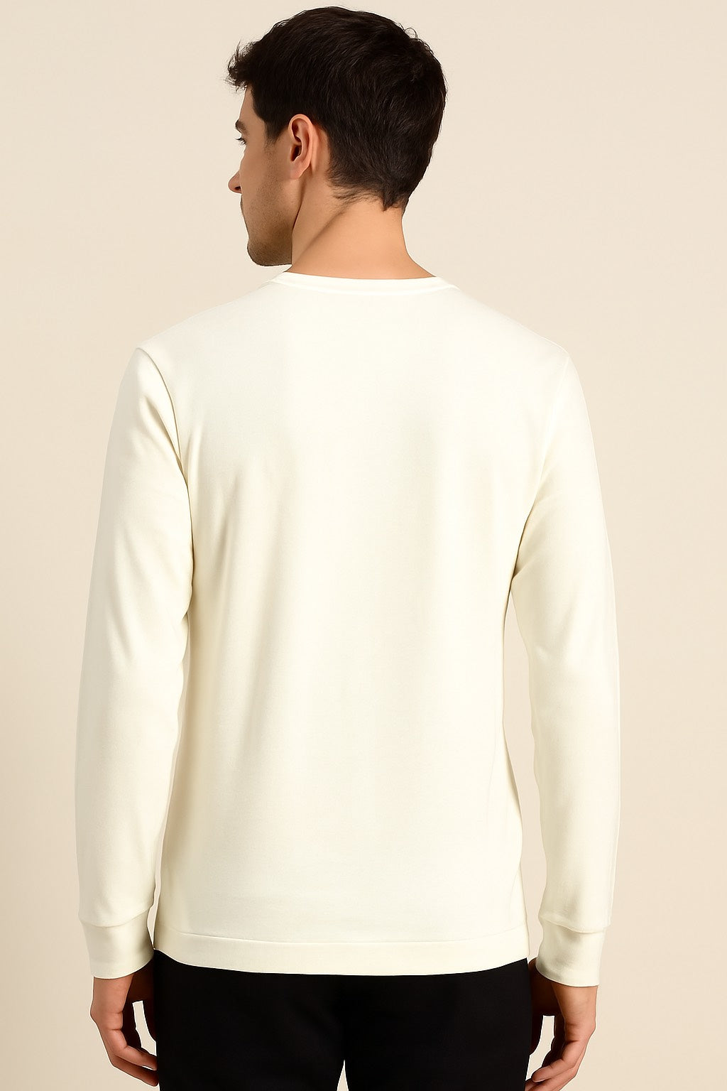 Mast & Harbour Classic Off-White Sweatshirt