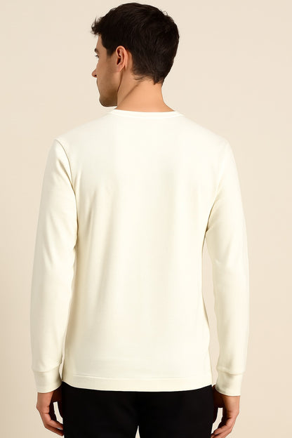 Mast & Harbour Classic Off-White Sweatshirt