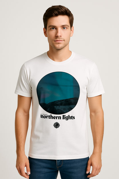 White Color RoundNeck Printed T-Shirt for Men