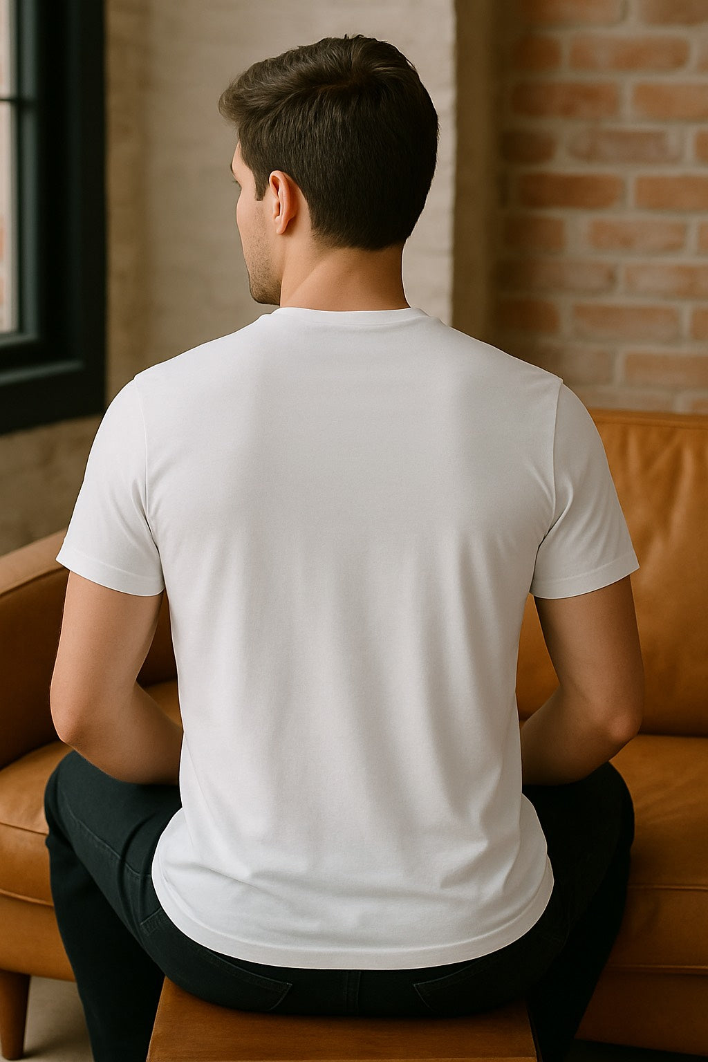 White Color RoundNeck Printed T-Shirt for Men