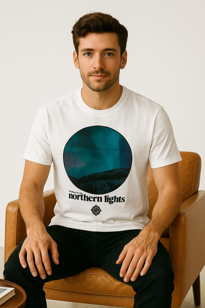 White Color RoundNeck Printed T-Shirt for Men