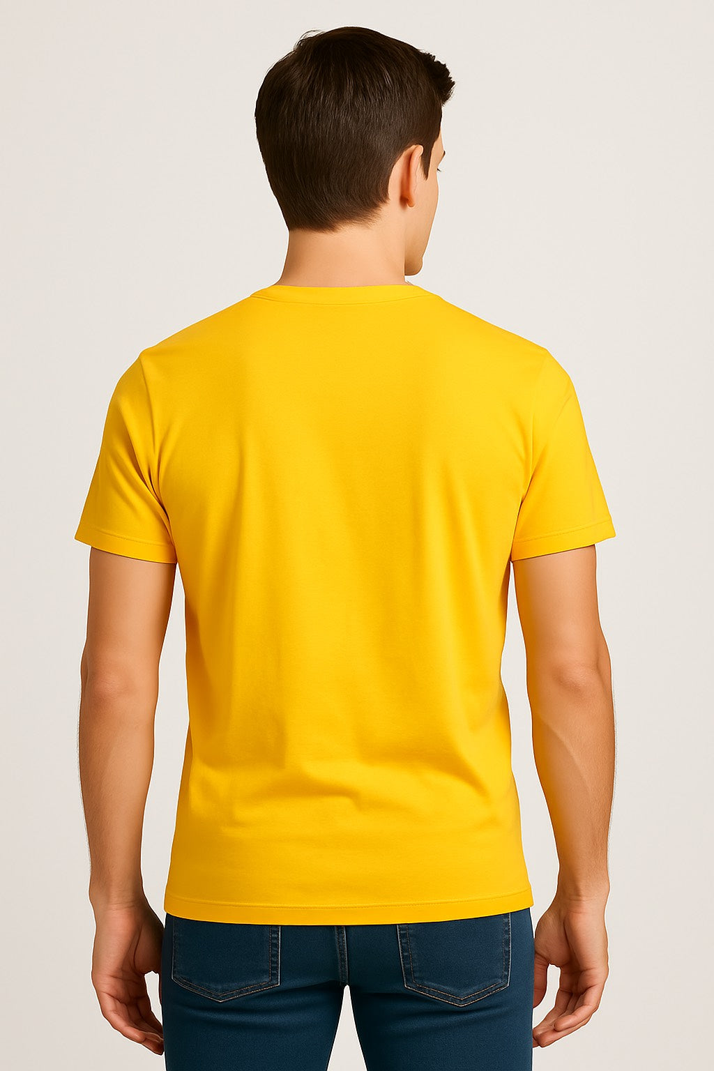 Yellow colour Printed T-Shirt - M size