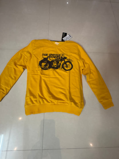 Born to Ride Yellow Graphic Sweatshirt – Youth Casual Wear