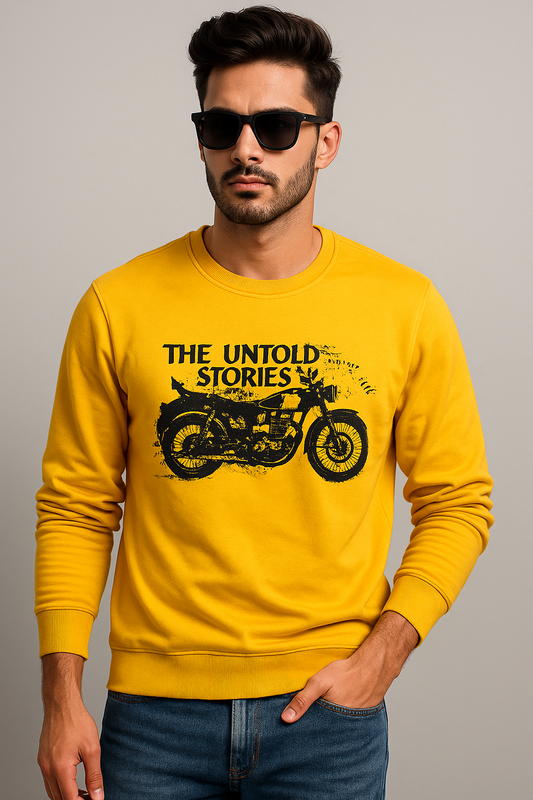 Born to Ride Yellow Graphic Sweatshirt – Youth Casual Wear