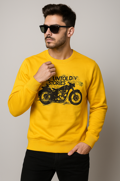 Born to Ride Yellow Graphic Sweatshirt – Youth Casual Wear